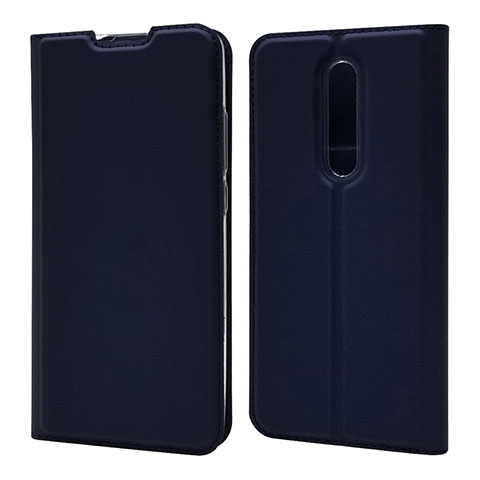 Coque Portefeuille Livre Cuir Etui Clapet T12 pour Xiaomi Mi 9T Pro Bleu