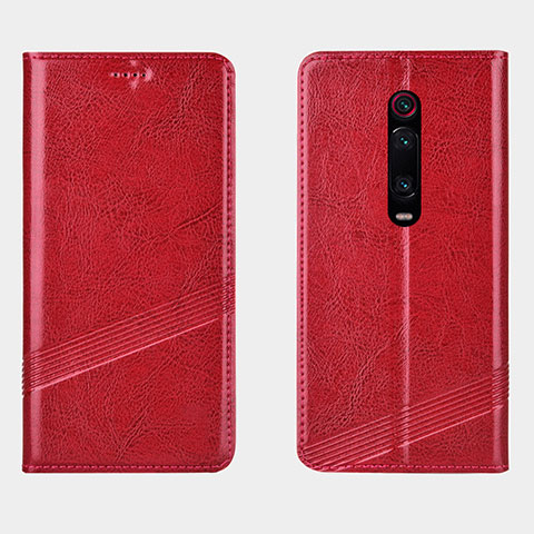 Coque Portefeuille Livre Cuir Etui Clapet T14 pour Xiaomi Mi 9T Pro Rouge