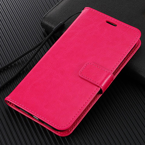 Coque Portefeuille Livre Cuir Etui Clapet T14 pour Xiaomi Mi Note 10 Rose Rouge