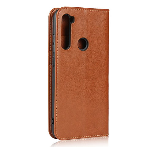 Coque Portefeuille Livre Cuir Etui Clapet T15 pour Xiaomi Redmi Note 8T Orange