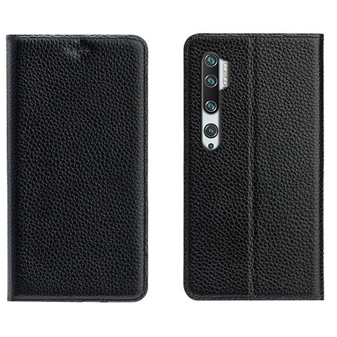 Coque Portefeuille Livre Cuir Etui Clapet T16 pour Xiaomi Mi Note 10 Noir
