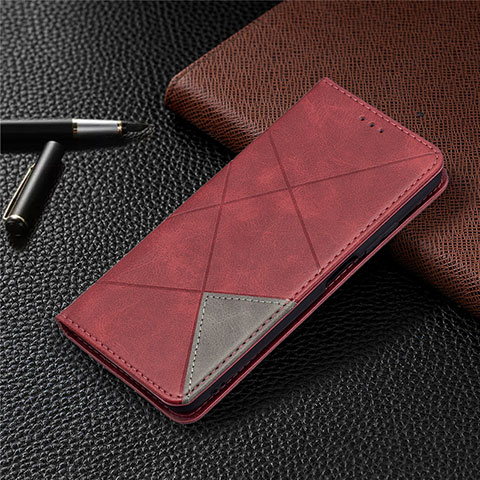 Coque Portefeuille Livre Cuir Etui Clapet T17 pour Xiaomi Poco M3 Rouge