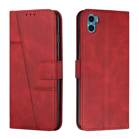 Coque Portefeuille Livre Cuir Etui Clapet Y01X pour Motorola Moto E22S Rouge
