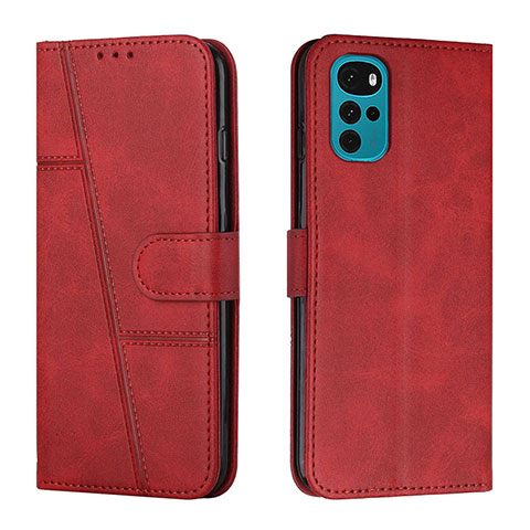 Coque Portefeuille Livre Cuir Etui Clapet Y01X pour Motorola Moto G22 Rouge