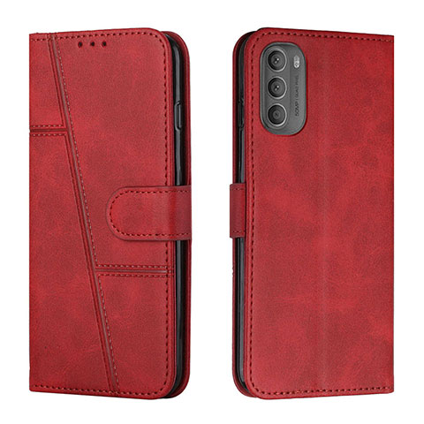 Coque Portefeuille Livre Cuir Etui Clapet Y01X pour Motorola Moto G31 Rouge