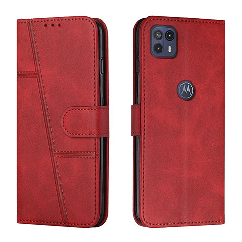 Coque Portefeuille Livre Cuir Etui Clapet Y01X pour Motorola Moto G50 5G Rouge