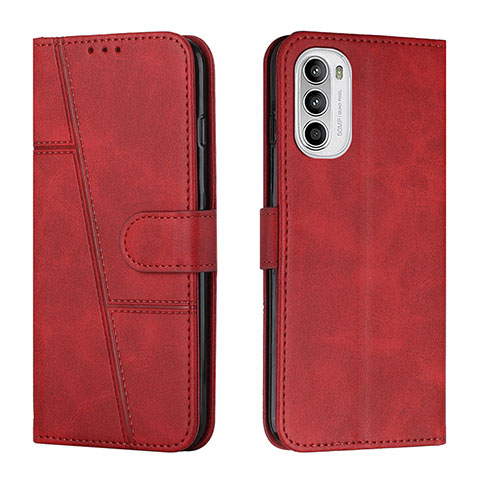 Coque Portefeuille Livre Cuir Etui Clapet Y01X pour Motorola Moto G71s 5G Rouge