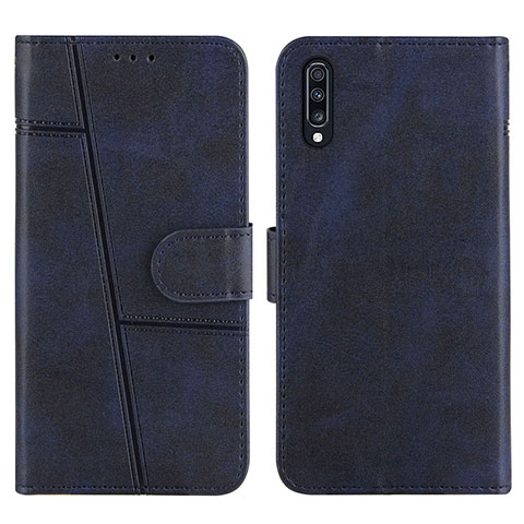 Coque Portefeuille Livre Cuir Etui Clapet Y01X pour Samsung Galaxy A70 Bleu