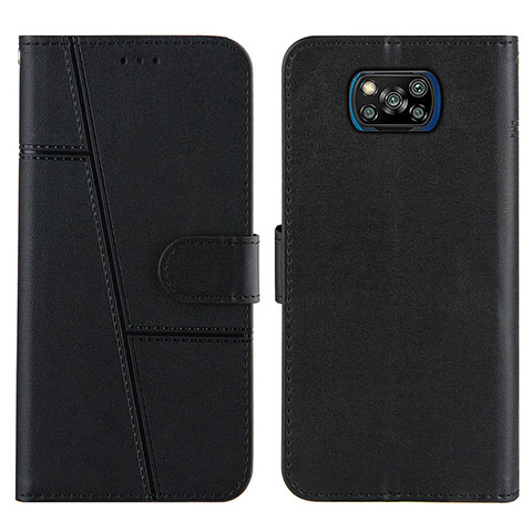 Coque Portefeuille Livre Cuir Etui Clapet Y01X pour Xiaomi Poco X3 NFC Noir