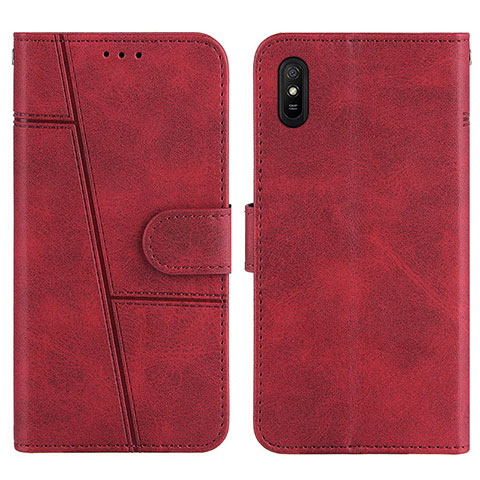 Coque Portefeuille Livre Cuir Etui Clapet Y01X pour Xiaomi Redmi 9A Rouge