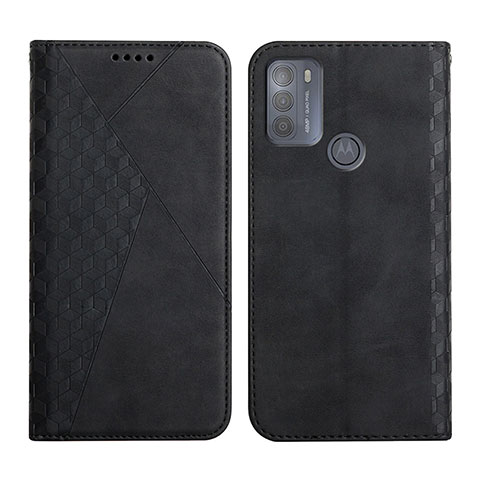 Coque Portefeuille Livre Cuir Etui Clapet Y02X pour Motorola Moto G50 Noir