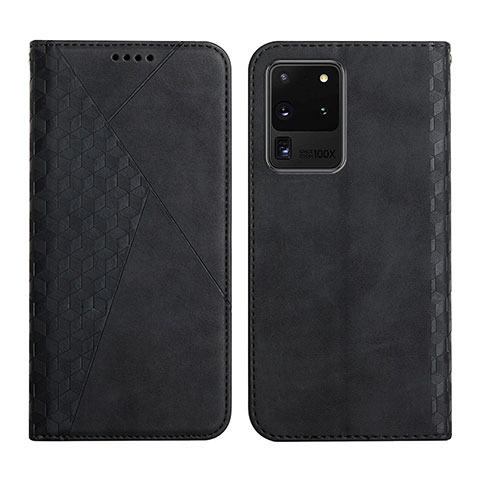 Coque Portefeuille Livre Cuir Etui Clapet Y02X pour Samsung Galaxy S20 Ultra 5G Noir