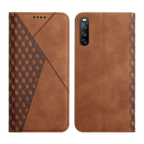 Coque Portefeuille Livre Cuir Etui Clapet Y02X pour Sony Xperia 10 III Marron