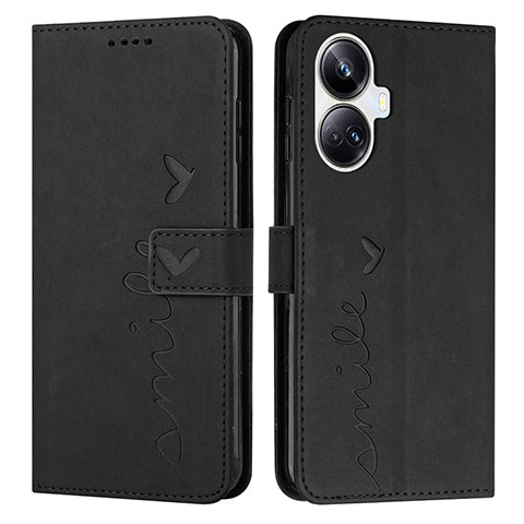 Coque Portefeuille Livre Cuir Etui Clapet Y03X pour Realme 10 Pro+ Plus 5G Noir
