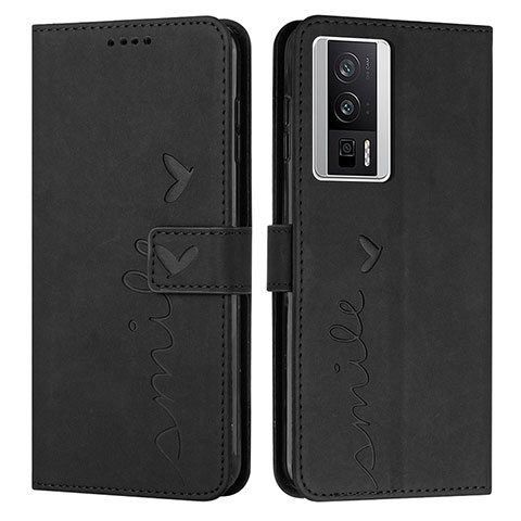 Coque Portefeuille Livre Cuir Etui Clapet Y03X pour Xiaomi Poco F5 Pro 5G Noir