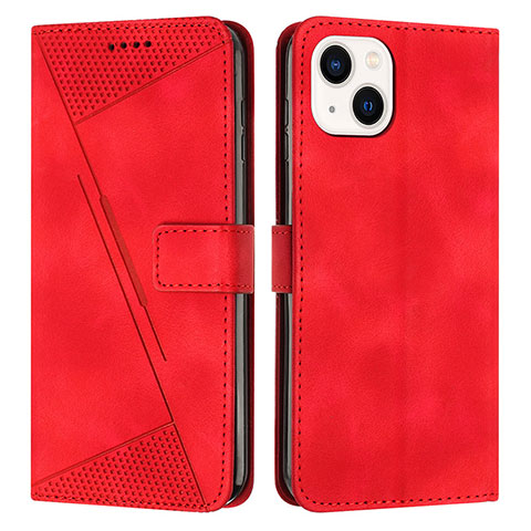 Coque Portefeuille Livre Cuir Etui Clapet Y04X pour Apple iPhone 14 Rouge