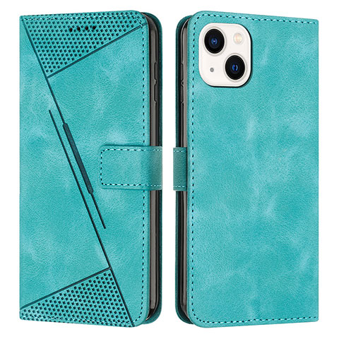 Coque Portefeuille Livre Cuir Etui Clapet Y04X pour Apple iPhone 14 Vert