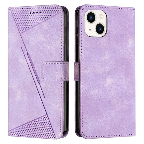 Coque Portefeuille Livre Cuir Etui Clapet Y04X pour Apple iPhone 14 Violet