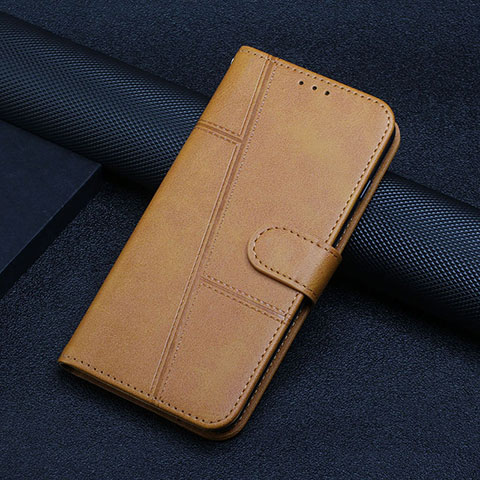 Coque Portefeuille Livre Cuir Etui Clapet Y04X pour Motorola Moto E32 Brun Clair