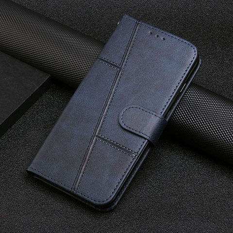 Coque Portefeuille Livre Cuir Etui Clapet Y04X pour Motorola Moto E32s Bleu
