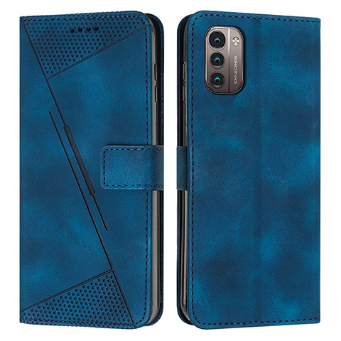 Coque Portefeuille Livre Cuir Etui Clapet Y07X pour Nokia G11 Bleu