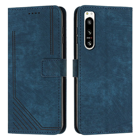Coque Portefeuille Livre Cuir Etui Clapet Y08X pour Sony Xperia 5 IV Bleu