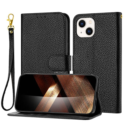 Coque Portefeuille Livre Cuir Etui Clapet Y09X pour Apple iPhone 14 Plus Noir