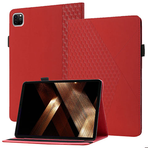 Coque Portefeuille Livre Cuir Etui Clapet YX1 pour Apple iPad Pro 11 (2020) Rouge