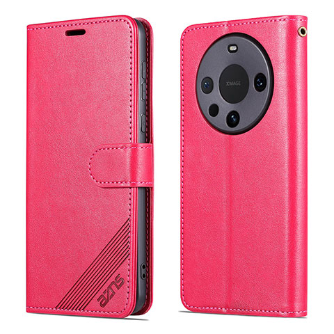 Coque Portefeuille Livre Cuir Etui Clapet YZ4 pour Huawei Mate 60 Pro+ Plus Rose Rouge