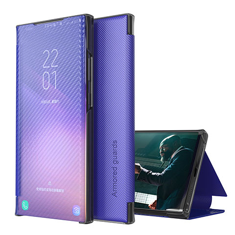 Coque Portefeuille Livre Cuir Etui Clapet ZL1 pour Samsung Galaxy S20 5G Violet