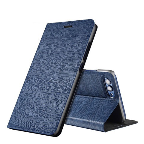 Coque Portefeuille Livre Cuir L01 pour Huawei Honor V10 Bleu