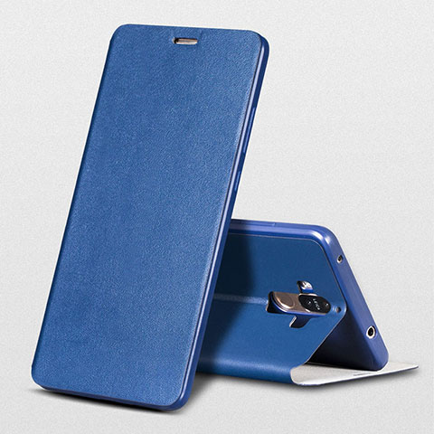 Coque Portefeuille Livre Cuir L01 pour Huawei Mate 9 Bleu