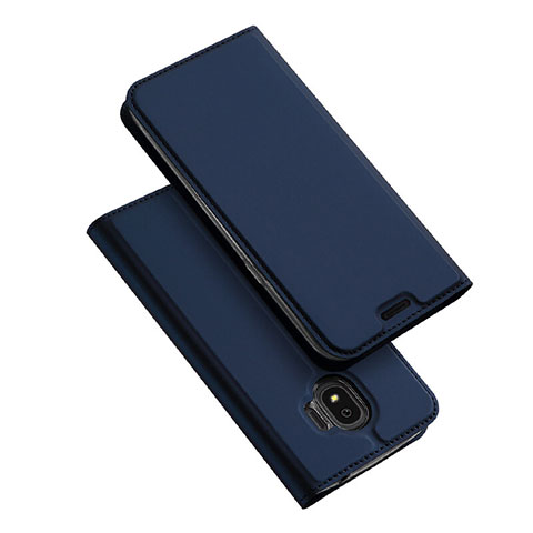 Coque Portefeuille Livre Cuir L01 pour Samsung Galaxy Grand Prime Pro (2018) Bleu