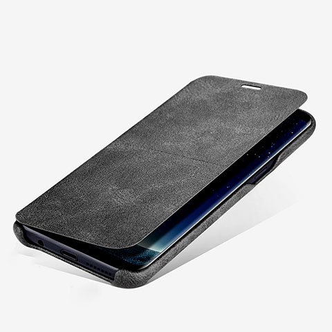 Coque Portefeuille Livre Cuir L03 pour Samsung Galaxy S8 Plus Noir
