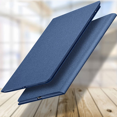 Coque Portefeuille Livre Cuir L04 pour Apple New iPad 9.7 (2018) Bleu