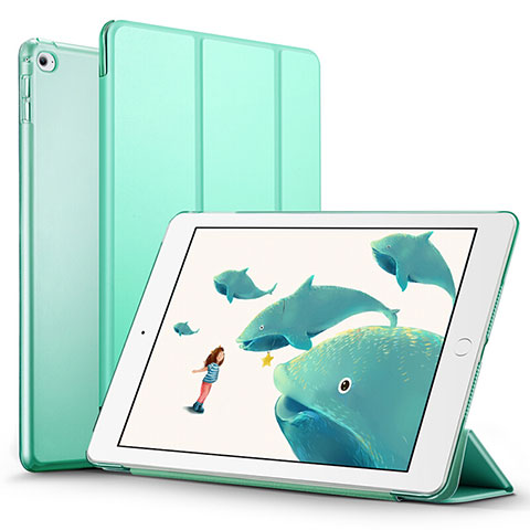 Coque Portefeuille Livre Cuir L05 pour Apple iPad Mini 4 Vert