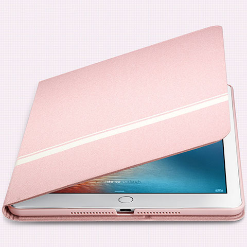Coque Portefeuille Livre Cuir L05 pour Apple New iPad 9.7 (2018) Rose