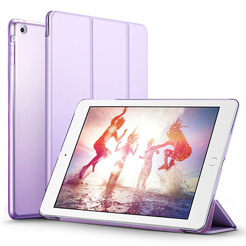 Coque Portefeuille Livre Cuir L06 pour Apple iPad Mini 2 Violet