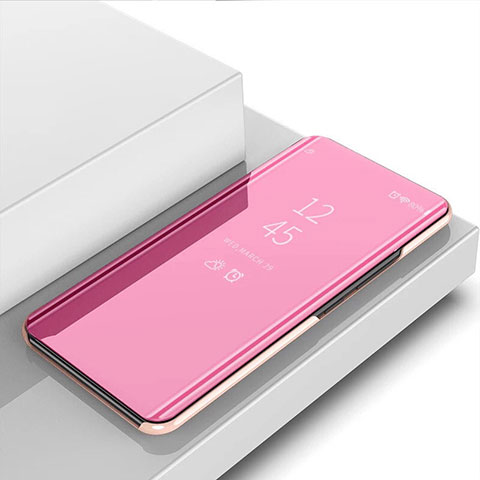 Coque Portefeuille Livre Cuir Miroir Housse Etui Clapet L01 pour Xiaomi Mi 11 Pro 5G Or Rose