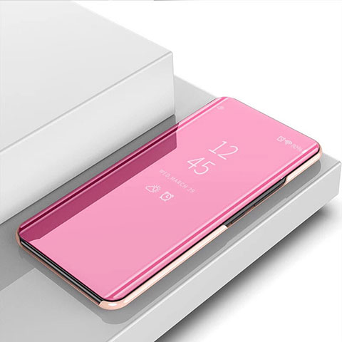 Coque Portefeuille Livre Cuir Miroir Housse Etui Clapet L01 pour Xiaomi Mi 12S Pro 5G Or Rose