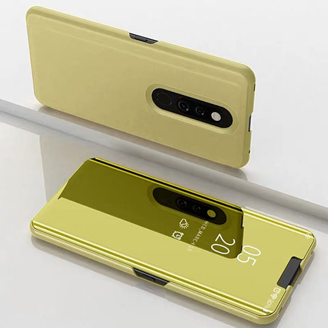 Coque Portefeuille Livre Cuir Miroir Housse Etui Clapet pour Xiaomi Mi 9T Pro Or