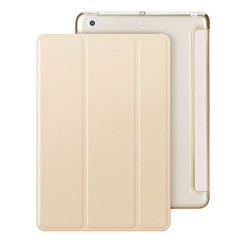 Coque Portefeuille Livre Cuir pour Apple iPad Mini 3 Or