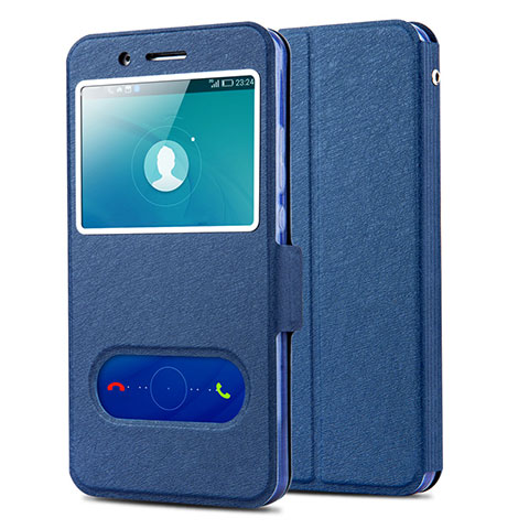 Coque Portefeuille Livre Cuir pour Huawei Honor 7i shot X Bleu