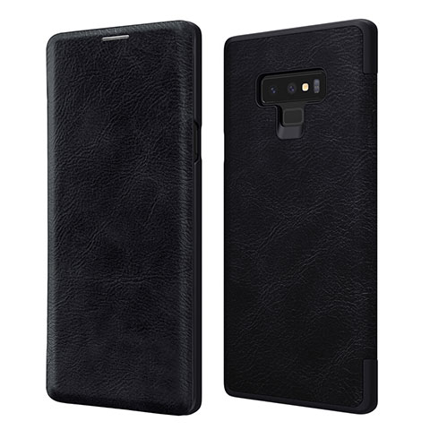 Coque Portefeuille Livre Cuir pour Samsung Galaxy Note 9 Noir