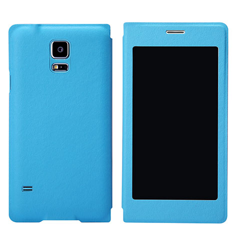 Coque Portefeuille Livre Cuir pour Samsung Galaxy S5 Duos Plus Bleu Ciel