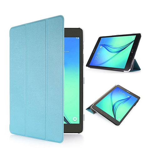 Coque Portefeuille Livre Cuir pour Samsung Galaxy Tab S2 8.0 SM-T710 SM-T715 Bleu Ciel