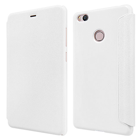 Coque Portefeuille Livre Cuir pour Xiaomi Mi 4S Blanc