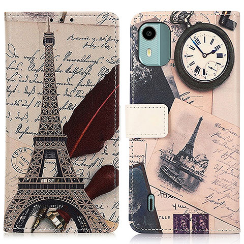 Coque Portefeuille Motif Fantaisie Livre Cuir Etui Clapet D02Y pour Nokia C12 Mixte