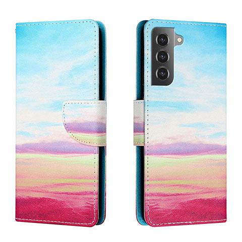 Coque Portefeuille Motif Fantaisie Livre Cuir Etui Clapet H02X pour Samsung Galaxy S22 Plus 5G Colorful