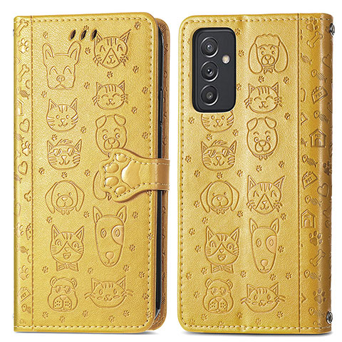 Coque Portefeuille Motif Fantaisie Livre Cuir Etui Clapet S03D pour Samsung Galaxy A15 5G Jaune